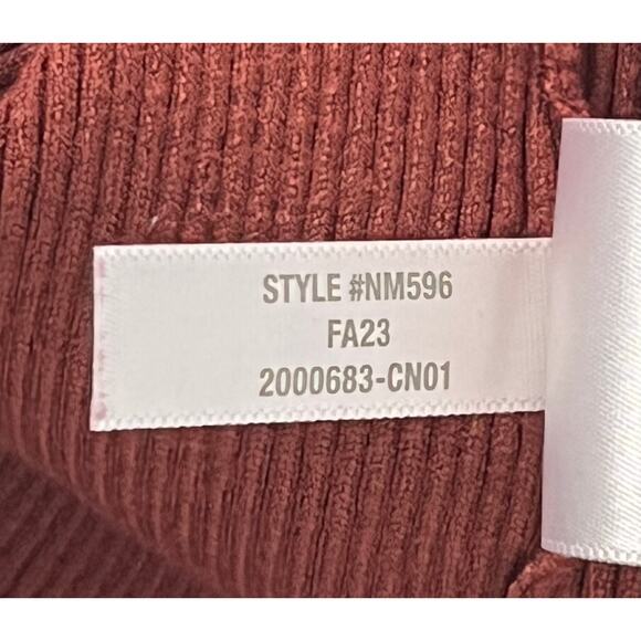 Madewell Brown Halter Neck Ribbed Sleeveless Tank Top Reg Size Medium - Picture 7 of 7